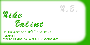 mike balint business card
